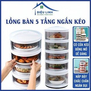 Lồng Bàn Giữ Nhiệt Đa năng 5 Tầng, Giữ Nhiệt Chống Bụi Đa Năng Tiện Dụng Tramanhshop