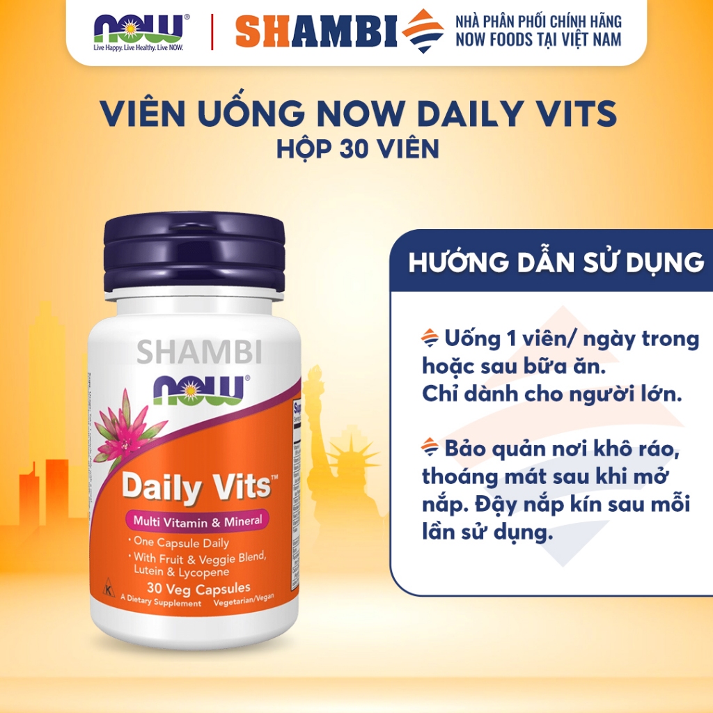 Viên Uống NOW FOODS Daily Vits Bổ Sung Vitamin, Khoáng Chất Cần Thiết Cho Cơ Thể