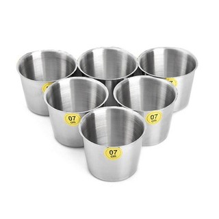 Ly inox làm đá đủ size, làm khuôn bánh flan, đựng sốt chấm size 7 8 9 10, dễ dàng vệ sinh, bền đẹp