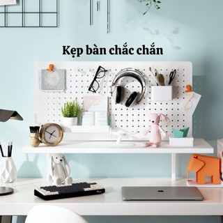  { MẪU MỚI - GIÁ RẺ } Bảng lỗ Pegboard kẹp bàn. Treo tường Decor Sắp xếp phòng làm việc Phòng khách 