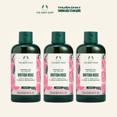 Combo 3 Sữa Tắm British Rose Shower Gel 250ML The Body Shop