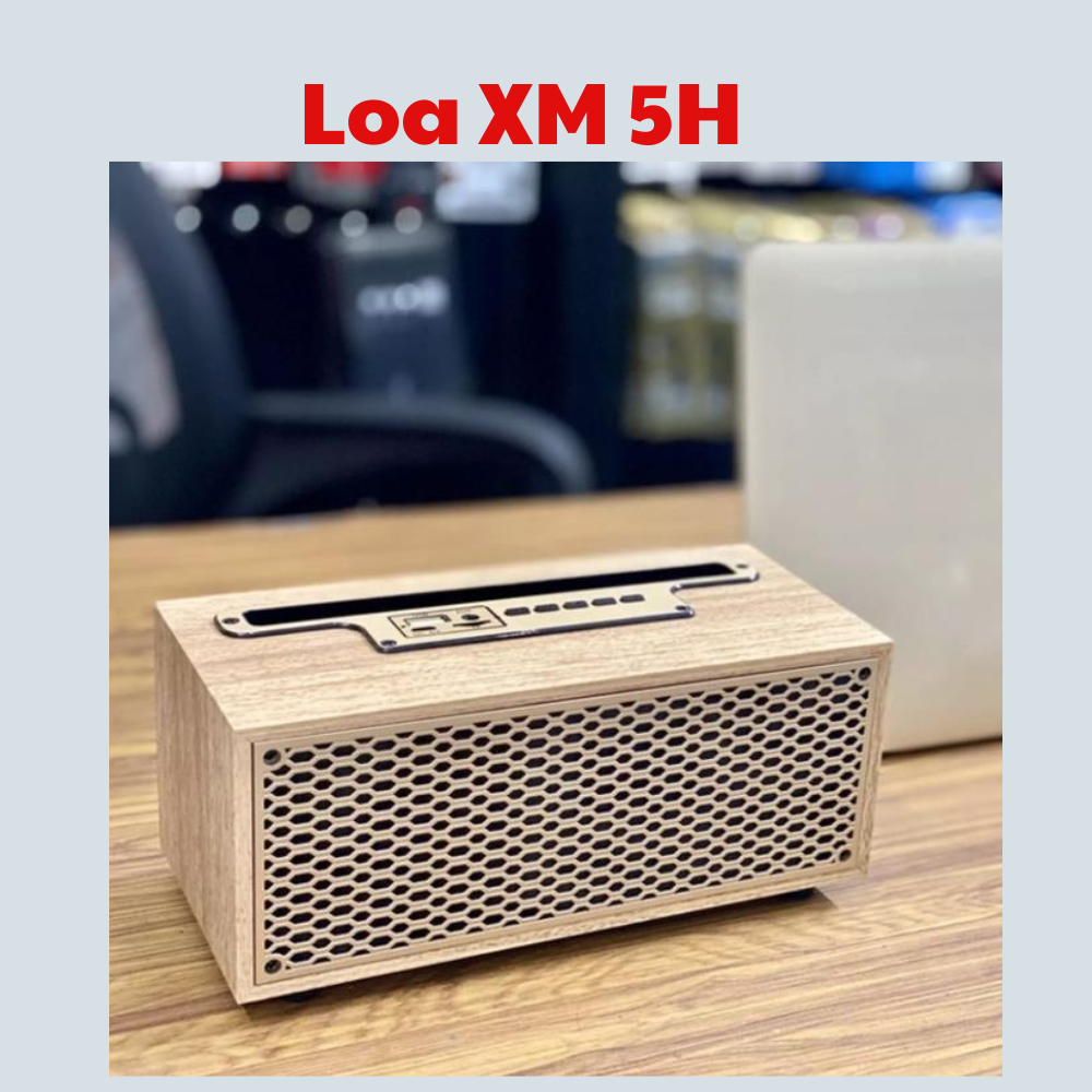 Loa Bluetooth XM-5H Vỏ Gỗ Công Suất 8W,Kết Nối Bluetooth 4.0, Bass Trầm Ấm, Phong Cách Cổ Điển Sang 