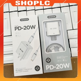 Bộ Sạc Nhanh, Củ Sạc Nhanh, Dây Cáp Sạc Nhanh Sendem PD 20W