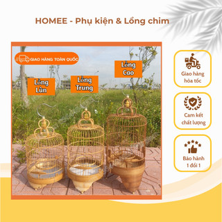 Lồng chim vành khuyên, hút mật Lồng chim tre đường kính 22 cm Homee
