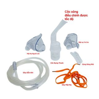 Bộ phụ kiện cho các máy xông khí rung xông mũi họng đủ bộ ( TBYT NGUYỆT ANH)