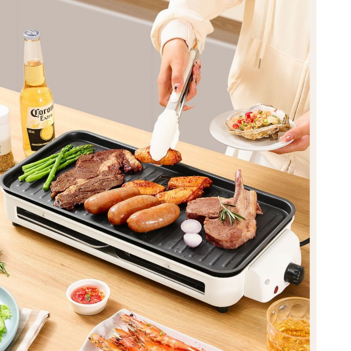 Bếp nướng đa năng 2 in 1 - bếp nướng BBQ điện không khói
