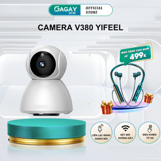 Camera gia đình Yifeel camera wifi V380 xoay 4 chiều hình ảnh sắc nét kết nối với điện thoại điều khiển từ xa GD904