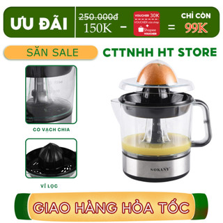 Máy vắt cam sokany je-6230 dùng điện chính hãng dung tích 700ml, máy vắt cam tự động tiện lợi.