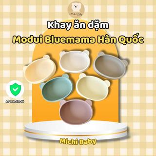 Michibaby - Khay ăn dặm hình gấu Silicon cao cấp Modui Bluemama Hàn Quốc - Michi Baby MC669
