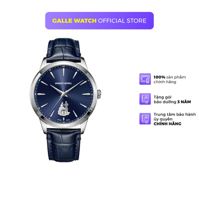 Đồng hồ cơ nam Ernest Borel N0520G0D-MS6L trẻ trung, mặt kính Sapphire, chống nước 3 ATM, dây da đeo tay, chính hãng