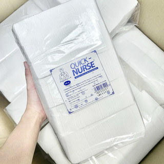 Bông Gòn Quick Nurse Ép Miếng Cắt Sẵn 6x6cm Bịch 500g
