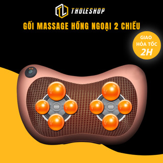 Gối Massage Hồng Ngoại 2 Chiều, 4 Bi Xoay Có Thể Thư Giãn Toàn Thân Tholeshop 2452