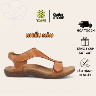 Giày nữ sandal, sandal nữ đế bệt quai da t-strap siêu êm chất liệu da bò nhiều màu size 36 - 42, giày xuất xịn yami