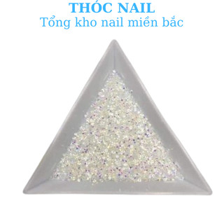 đá rắc pha lê'trắng và 7 màu"