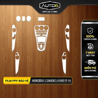 MERCEDES C250 [Exclusive 2015-2018]: Film PPF chống xước nội thất ô tô - AUTO6 <Cam kết chuẩn form, chống xước hiệu quả>
