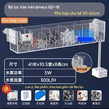 Lọc tràn trên có kèm máy bơm Jeneca trong suốt đẹp cho hồ cá cảnh - BỘ LỌC CHƯA KÈM VẬT LIỆU LỌC