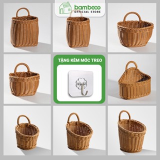 Giỏ mây nhựa treo tường BAMBOOO ECO đa năng đựng đồ khô
