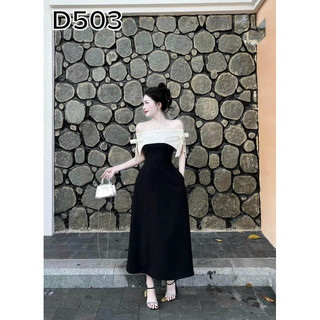 ĐẦM TRỄ VAI NƠ DÁNG DÀI 60-90kg ( Big Size Huỳnh Ngọc )