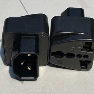 Đầu chuyển iec c14 to 3 chấu đa năng, Đầu phích chuyển IEC320-C14 - Chuyển PDU UPS sang ổ điện 2&3