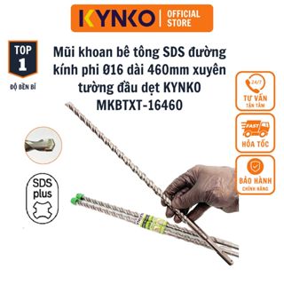 Phi Ø16 dài 460MM mũi khoan bê tông SDS xuyên tường đầu dẹt KYNKO MKBTXT-16460
