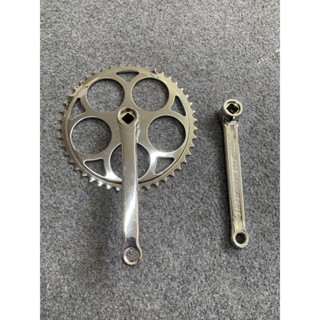 Bộ Đùi Đĩa 1 Tầng Sắt Mạ Sáng 46 Răng Trục Vuông Dành Cho Xe Đạp