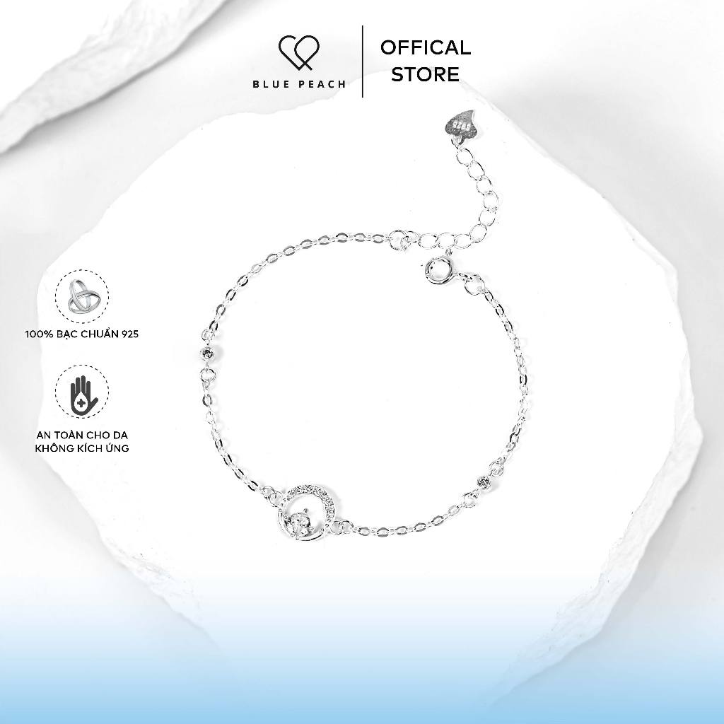 Lắc Tay Bạc Blue Peach Diamond In Circle LT576