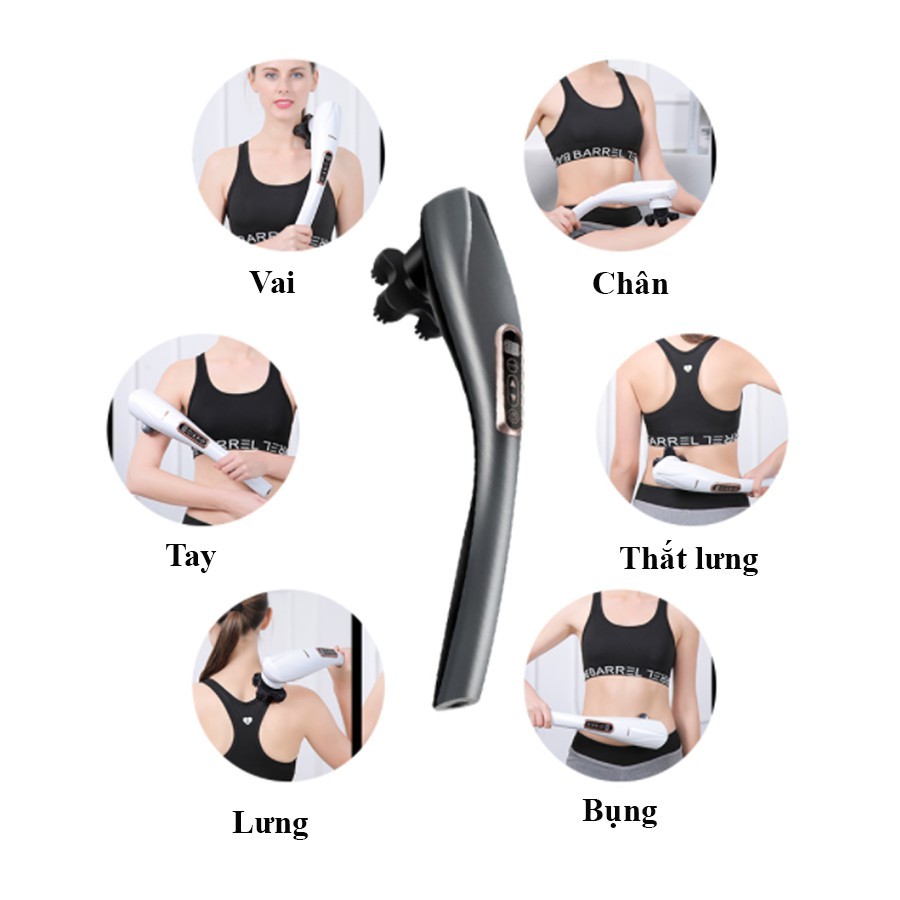 Máy Massage Đấm Lưng Cầm Tay Rulax 6 Đầu Phiên Bản Tiếng Việt Chính Hãng Rulax | Bảo Hành 12 Tháng |