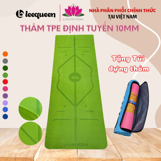 Thảm tập yoga TPE 1 lớp hàng loại 1 có định tuyến hãng Louis Yoga - Tặng kèm túi đựng thảm cao cấp