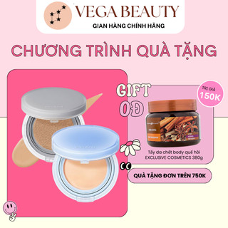 Phấn nước ROMAND Nu Zero/Bare Water Cushion 15g giúp kiềm dầu, finish mỏng nhẹ tự nhiên, che phủ tốt