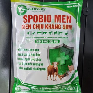 SPOBIO MEN men sống chịu kháng sinh bổ sung lợi khuẩn, vitamin kích thích tiêu hoá, phòng tiêu chảy ... gói 1kg