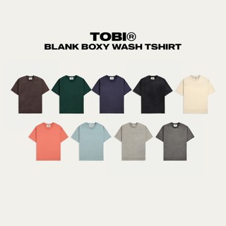 Áo Thun Wash Trơn Boxy TOBI