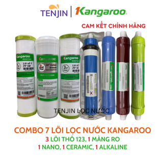 Combo 7 lõi lọc kangaroo gồm 123 ro50gpd nano ceramic alkaline model kg104akv, kg104avtu, kg09, kg09 vtu, kg2207p,...