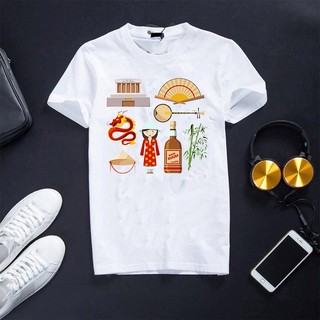 Áo thun Unisex văn hóa Việt Nam Chất Cotton bề mặt vải mềm