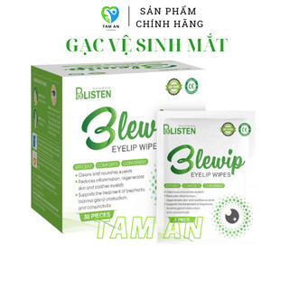 Gạc Lau Vệ Sinh Bờ Mi Blewip Eyelip Wiper Làm Sạch Mi Mắt, Khử Khuẩn, Giảm Viêm Bờ Mi, Chắp Lẹo Dưỡng Ẩm Vùng Da Gần Mắt