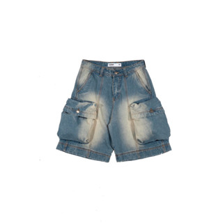  quần short jean nam nữ túi hộp STRESSMAM BAGGY JEANS SHORTS - SHADED BLUE 