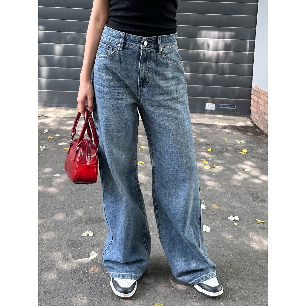 KIDO - Quần jeans dài ống suông DAVIE JEANS