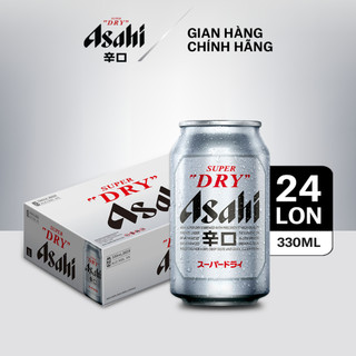 Bia asahi super "dry" thùng lon 6x4 pack 330ml