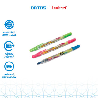 [Hộp 10 cây] Bút dạ quang 2 đầu LeaderArt UNID LA108HL - Dùng để đánh dấu