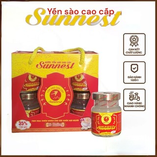 Yến sào sunnest 35% dành cho người lớn, hộ trợ cải thiện tiêu hóa, phục hồi sức khỏe. Hộp 6 lọ x 70ml