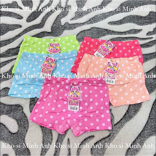 Quần chíp đùi bé gái combo5quần cotton thấm hút mồ hôi hình kitty chấm bi dễ thương