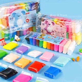 Đất Sét Tự Khô 12 Màu An Toàn Nặn Hình Cao Cấp Siêu Nhẹ Dành Cho Bé Làm Butter Slime Trang Trí