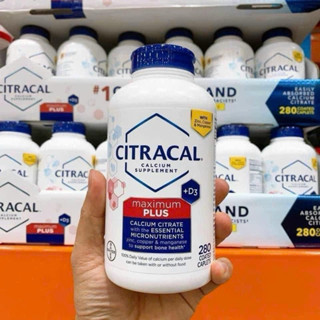 [Hàng Mỹ 🇺🇸 Date 08/2026] Viên uống bổ sung canxi CITRACAL Maximum Calcium Citrate 280 viên
