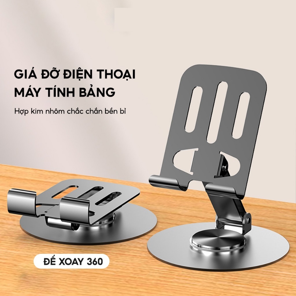 Giá đỡ điện thoại để bàn L98 chân xoay 360 độ tiện lợi bằng hợp kim nhôm | BigBuy360 - bigbuy360.vn