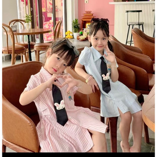 Váy sơmi thỏ dáng đuôi cá 2 màu cho bé gái