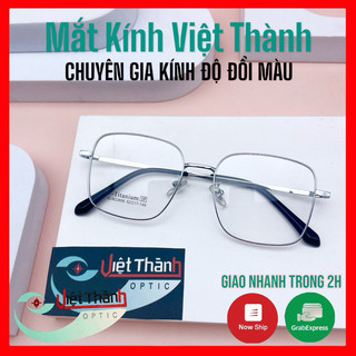 gọng kính cận lục giác vuông TITAN DẺO KÍNH mảnh siêu nhẹ xinh kim loại nhận làm cận viễn loạn TT2