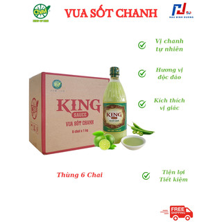Muối ớt xanh king chavi thùng 6 chai 1 kg, sốt chấm thịt nướng, nước chấm hải sản siêu ngon