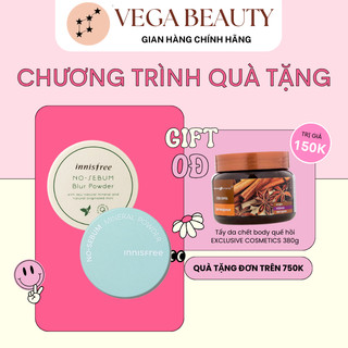Phấn phủ kiềm dầu INNISFREE No-sebum Mineral Powder Xanh & Blur Powder 5g Trắng chống thấm nước kiềm dầu