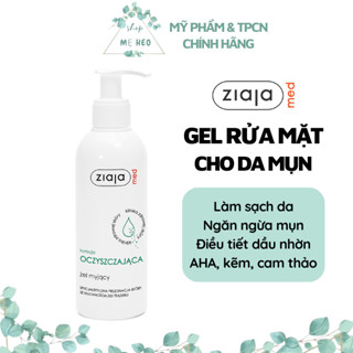[MẪU MỚI] Sữa rửa mặt giảm mụn Ziaja Med Xanh 200ml