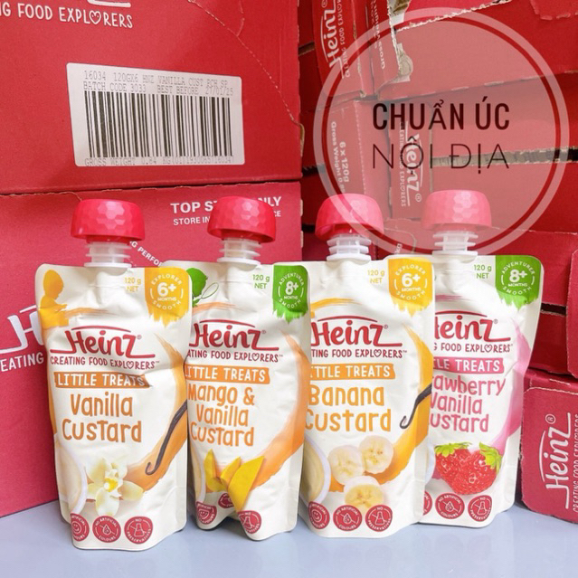 [Date 9/2026] Váng sữa Heinz, váng sữa hoa quả, hoa quả nghiền Heinz Úc cho bé từ 6 tháng mới nhất