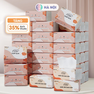(BAO BÌ MỚI) Giấy ăn rút Top Gia Sắc Hạ thùng 36 gói, khăn giấy rút cao cấp 4 lớp dập vân 4D dày dặn